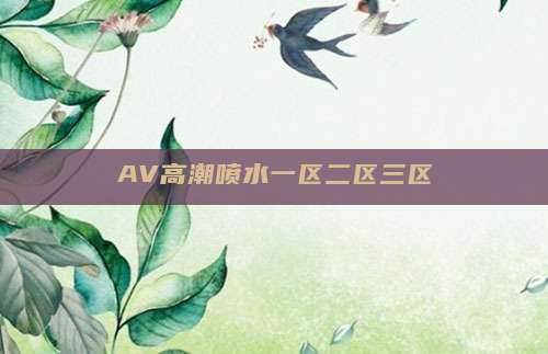 AV高潮喷水一区二区三区